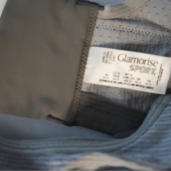 Glamorise Charcoal and Light Gray Sports Bra - Picture 4 of 4